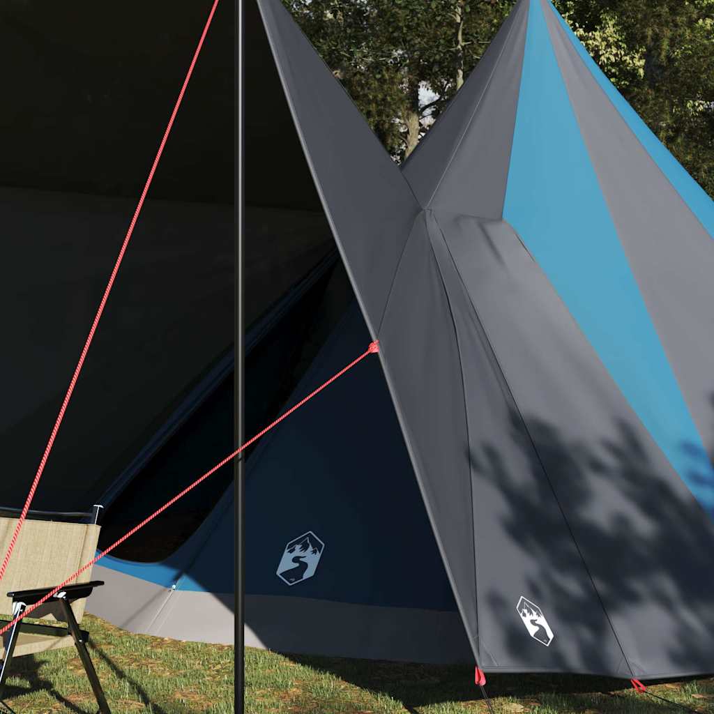 Tipi sátor tetővel tárolóval Kék 510 x 690 x 330 cm taft