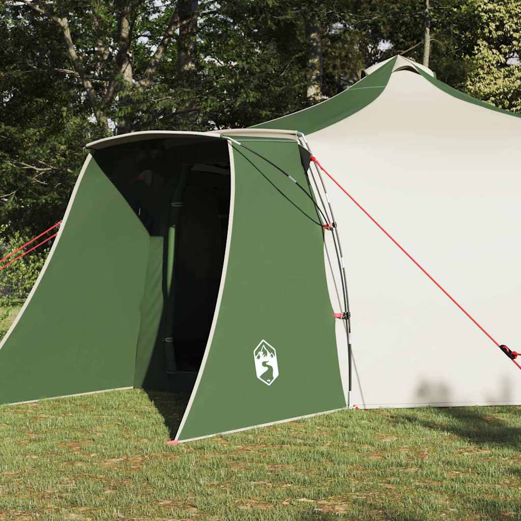 Tipi sátor tetővel tárolóval Zöld 492 x 492 x 275 cm taft