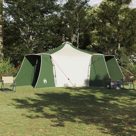 Tipi sátor tetővel tárolóval Zöld 492 x 492 x 275 cm taft