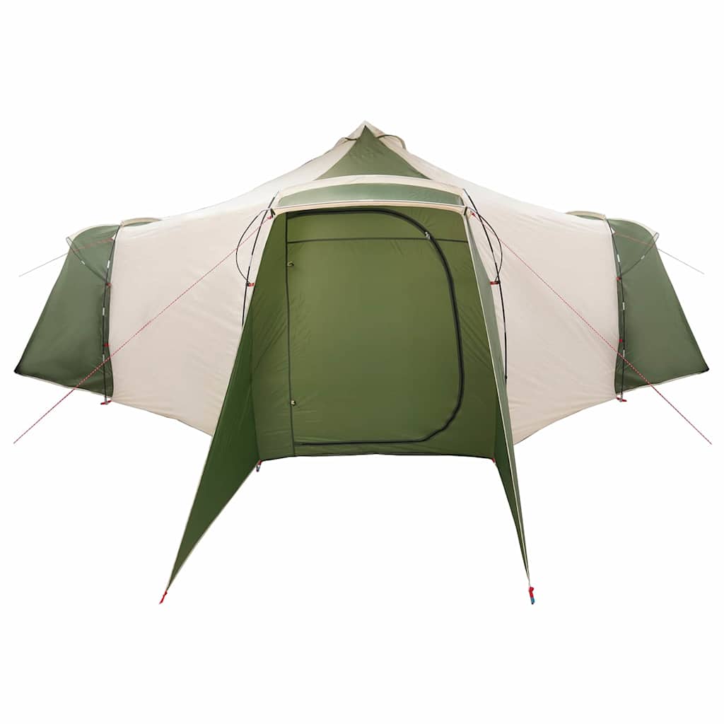 Tipi sátor tetővel tárolóval Zöld 492 x 492 x 275 cm taft