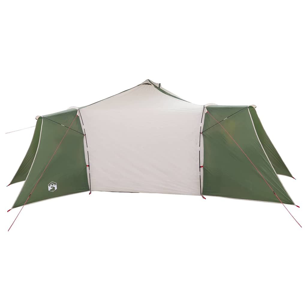 Tipi sátor tetővel tárolóval Zöld 492 x 492 x 275 cm taft