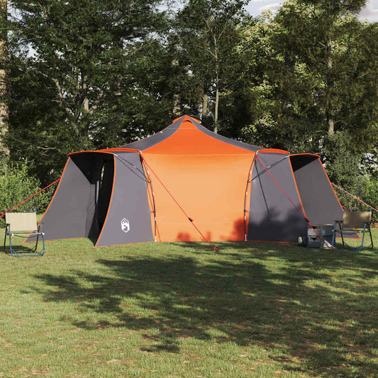 Tipi sátor tetővel Szürke és narancs 492 x 492 x 275 cm taft