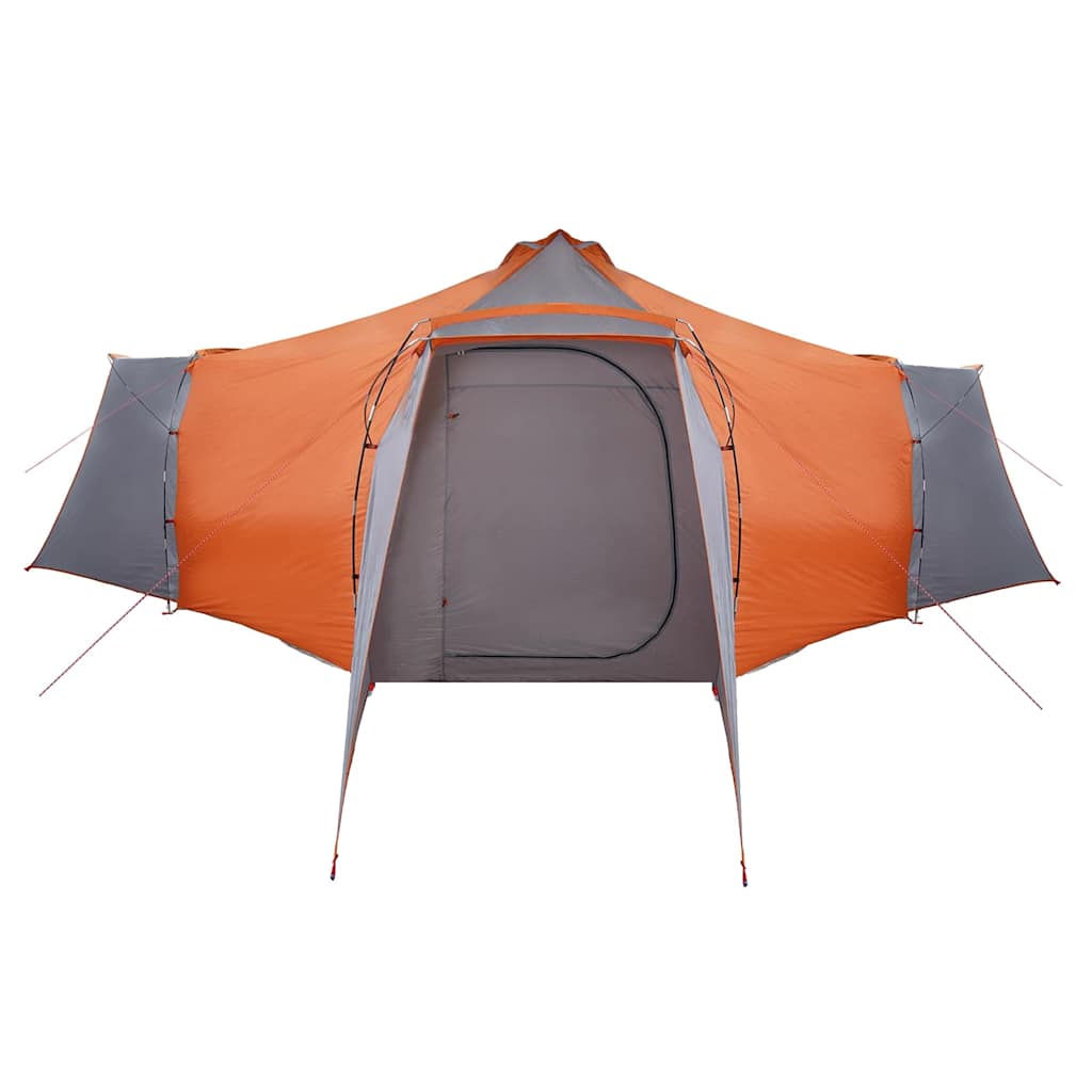 Tipi sátor tetővel Szürke és narancs 492 x 492 x 275 cm taft