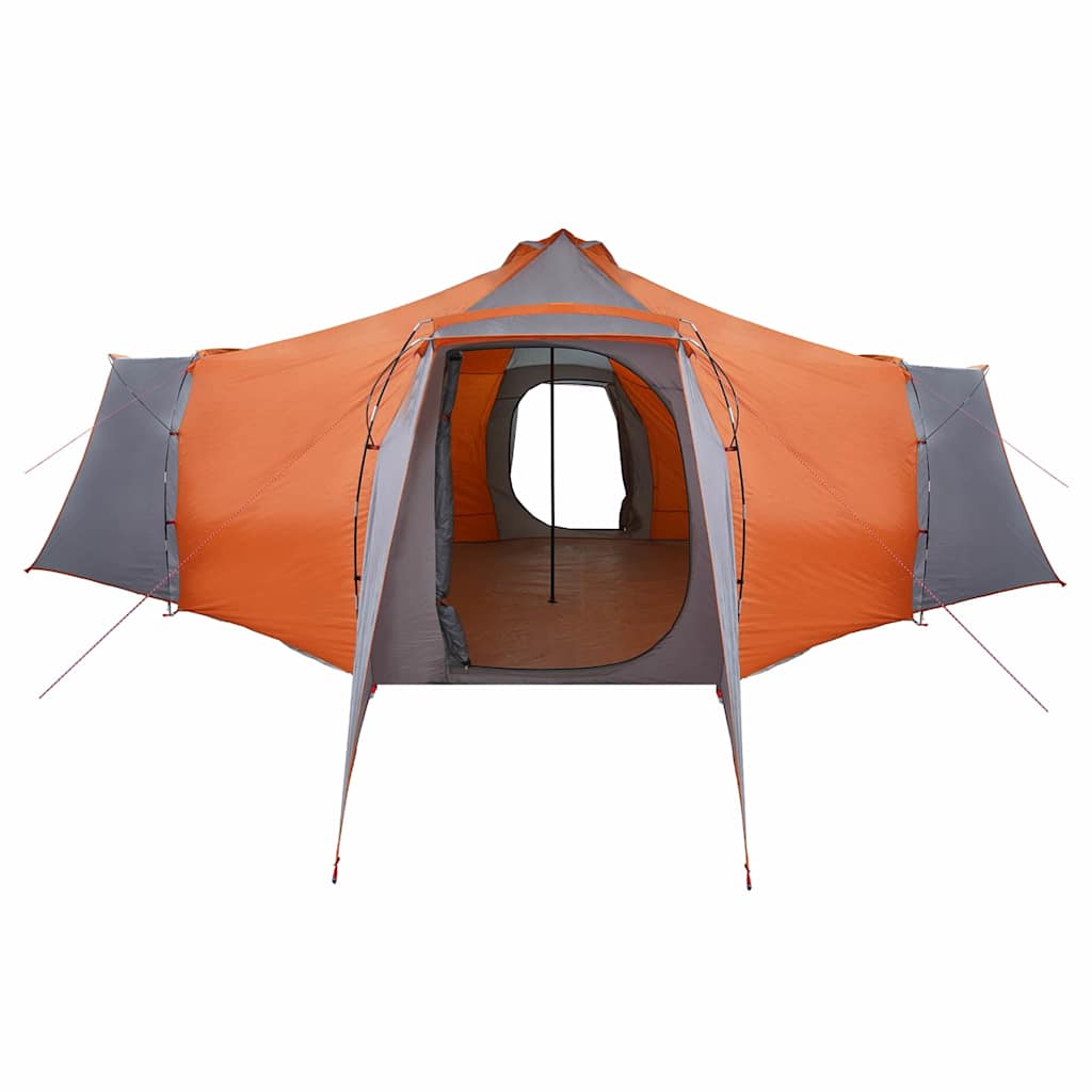 Tipi sátor tetővel Szürke és narancs 492 x 492 x 275 cm taft