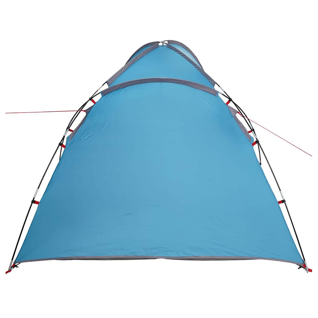 Kabin sátor tetővel tárolóval Kék 370 x 230 x 185 cm taft