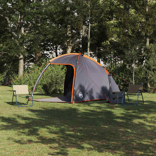 Kabin sátor tetővel Szürke és narancs 370 x 230 x 185 cm taft