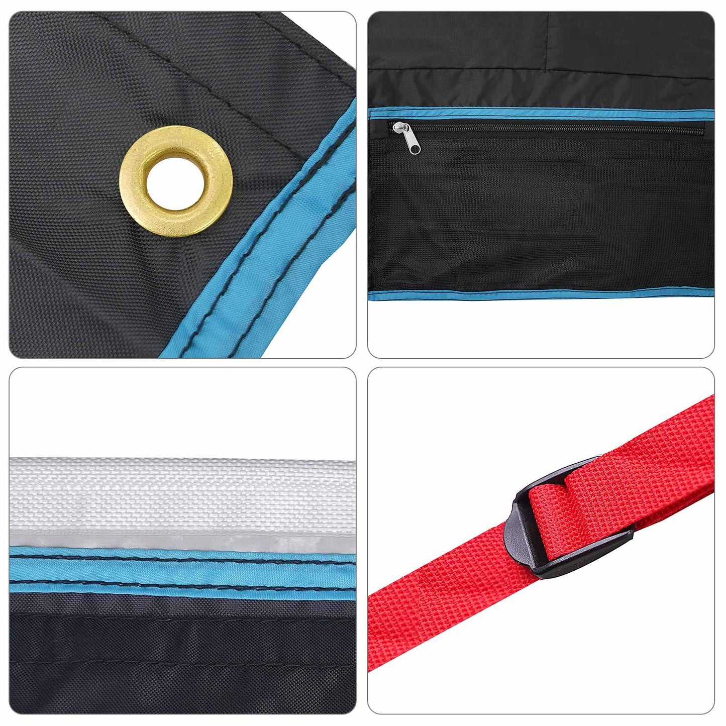 Tárolótáska tárolóval Fekete és Kék 98 x 47 cm oxford