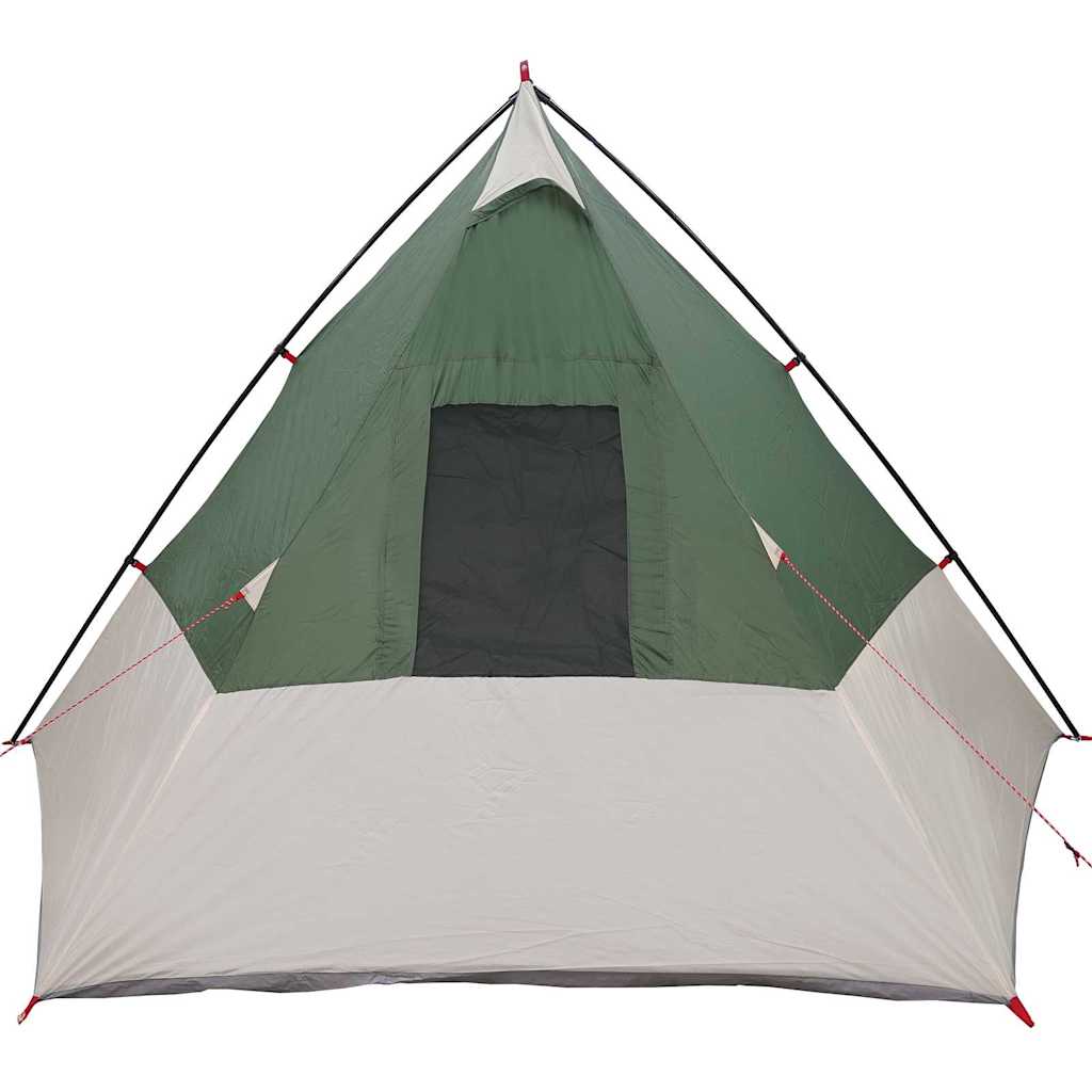Tipi sátor tetővel tárolóval Zöld 383 x 338 x 217 cm taft