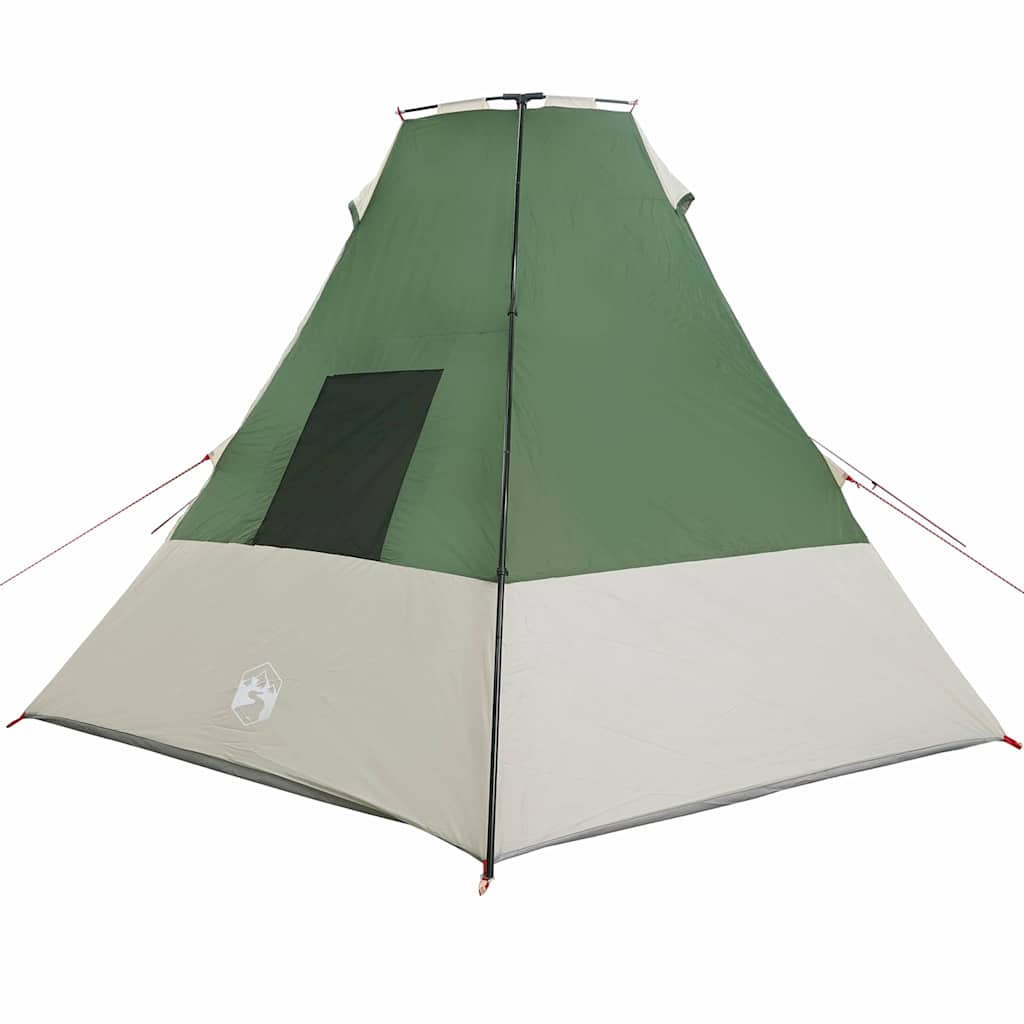 Tipi sátor tetővel tárolóval Zöld 383 x 338 x 217 cm taft