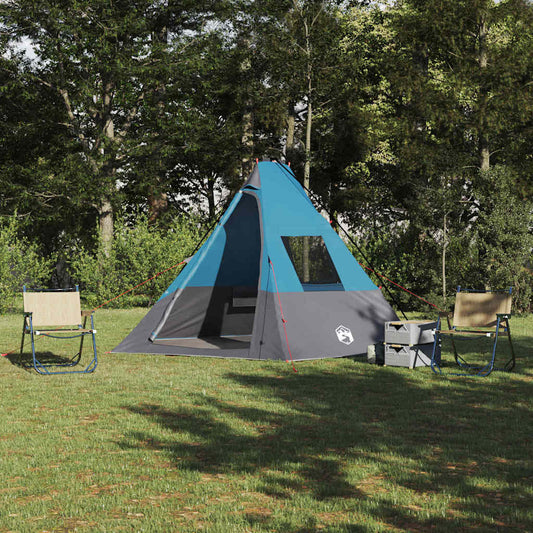 Tipi sátor tetővel tárolóval Kék 383 x 338 x 217 cm taft