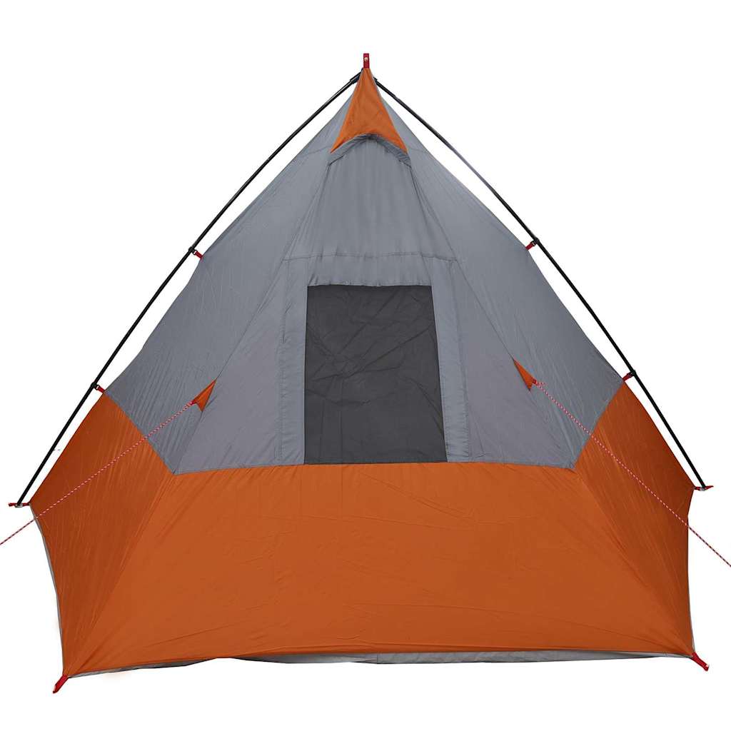Tipi sátor tetővel Szürke és narancs 383 x 338 x 217 cm taft