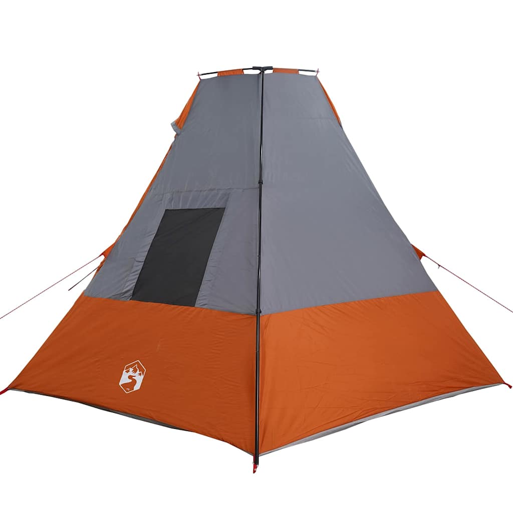 Tipi sátor tetővel Szürke és narancs 383 x 338 x 217 cm taft