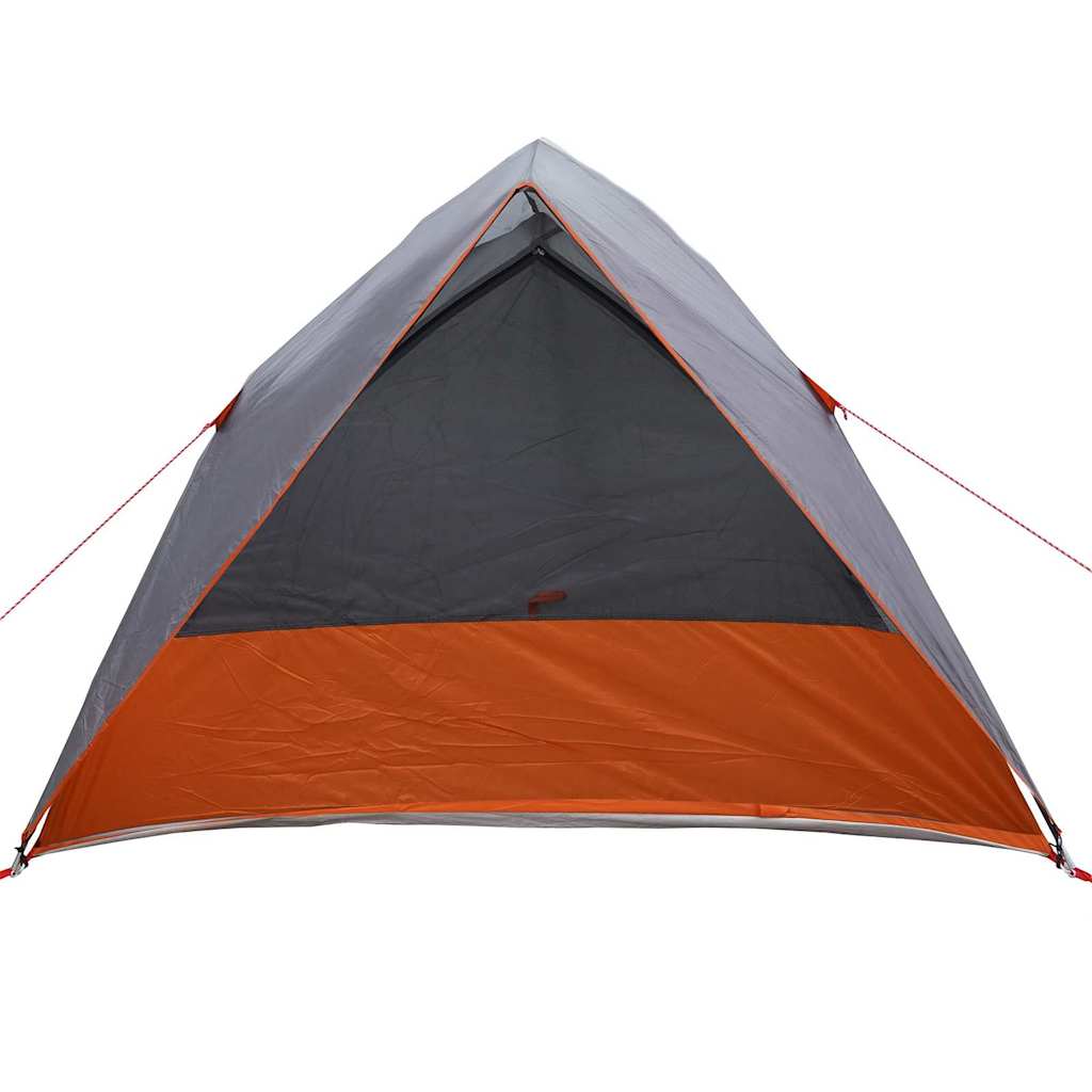Kempingssátor tetővel Szürke és narancs 275 x 230 x 140 cm taft