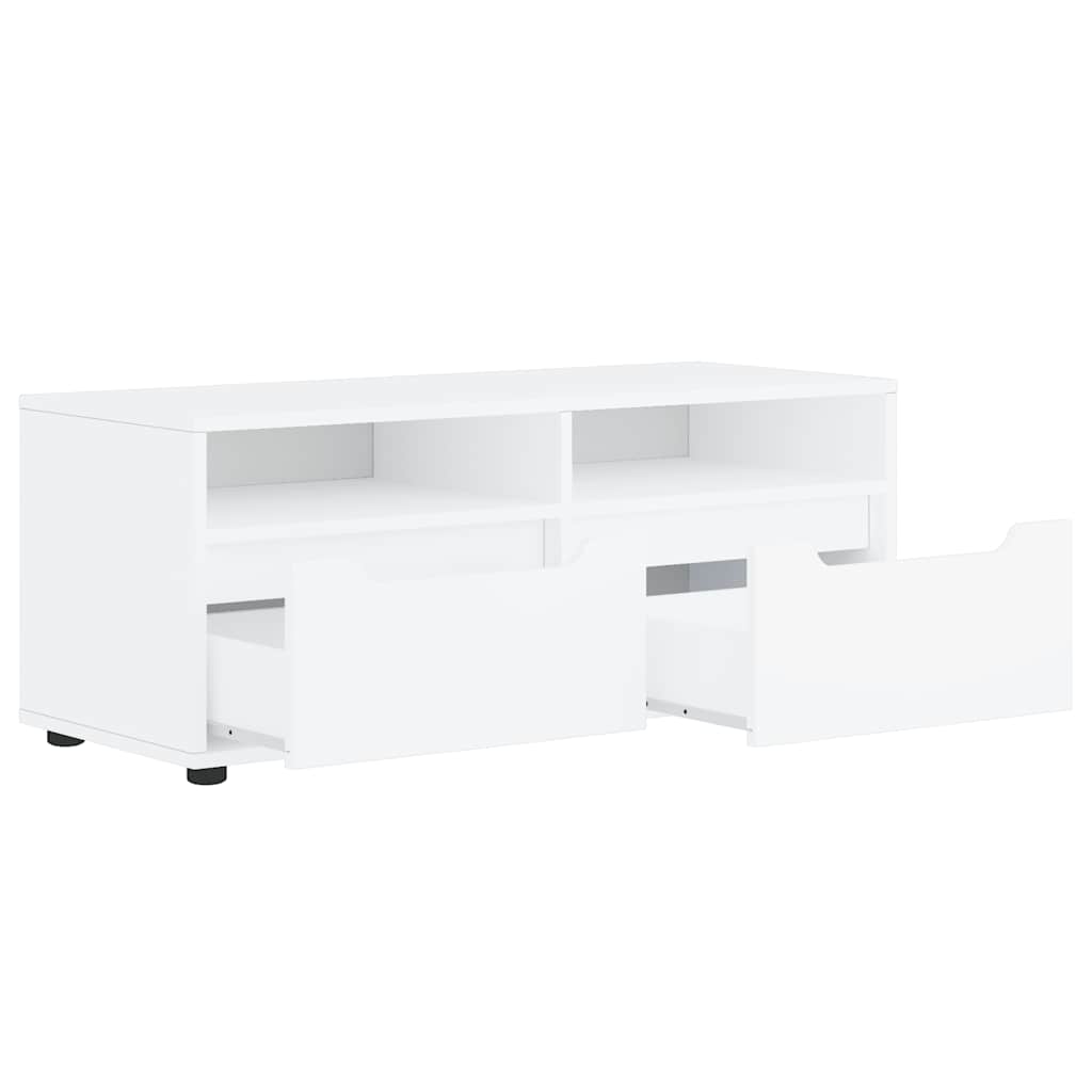 VISNES fehér szerelt fa TV-szekrény 100x40x38 cm
