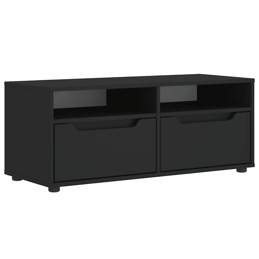 VISNES fekete szerelt fa TV-szekrény 100x40x38 cm