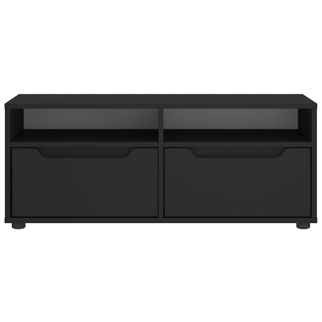 VISNES fekete szerelt fa TV-szekrény 100x40x38 cm