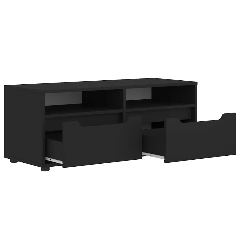 VISNES fekete szerelt fa TV-szekrény 100x40x38 cm