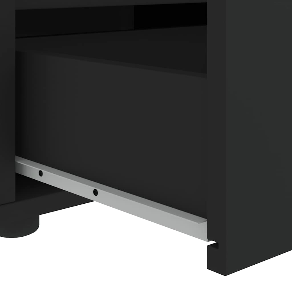 VISNES fekete szerelt fa TV-szekrény 100x40x38 cm