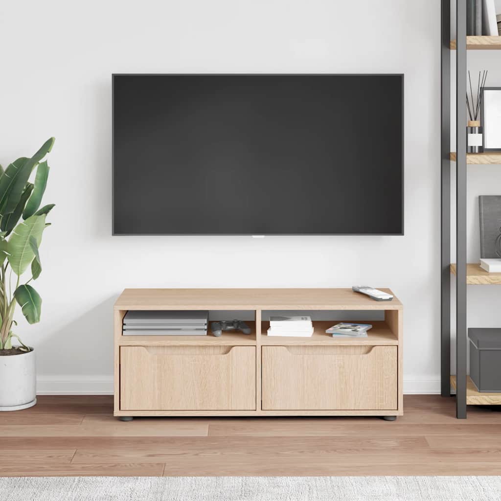 VISNES sonoma tölgy szerelt fa TV-szekrény 100x40x38 cm