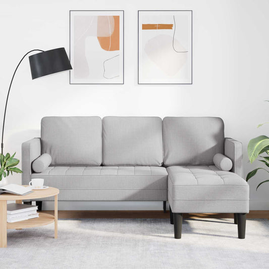 Kanapé Szett Felhőszürke 173 x 131 x 67 cm Poliészter