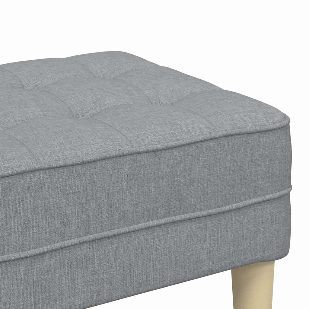 pad párnával Világosszürke 113 x 57 x 39 cm szövet