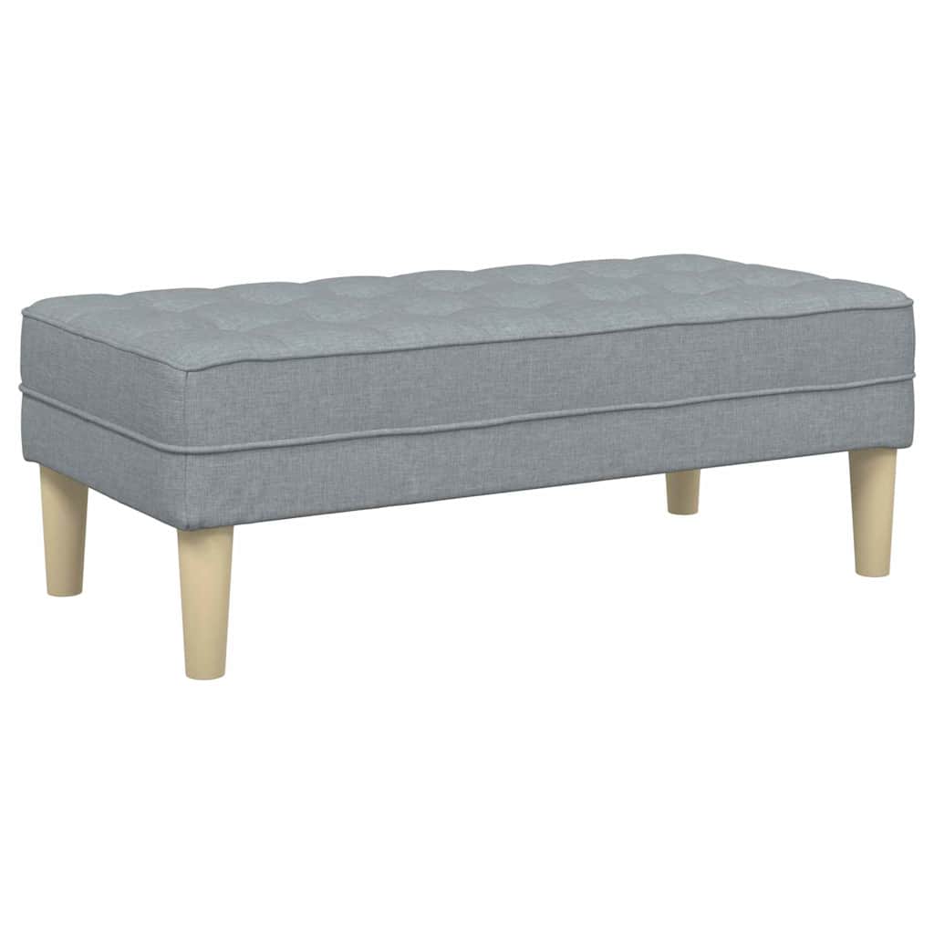 pad párnával Világosszürke 113 x 57 x 39 cm szövet