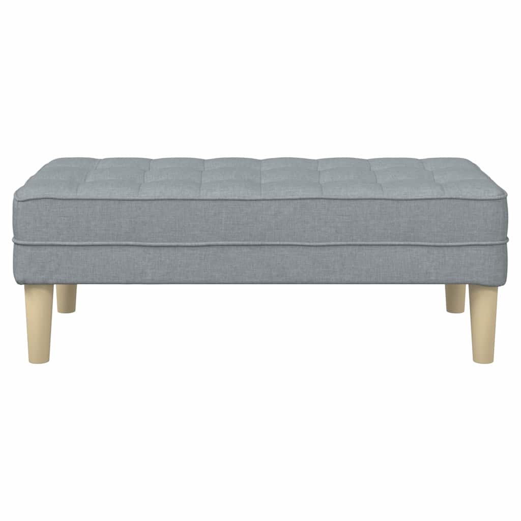 pad párnával Világosszürke 113 x 57 x 39 cm szövet