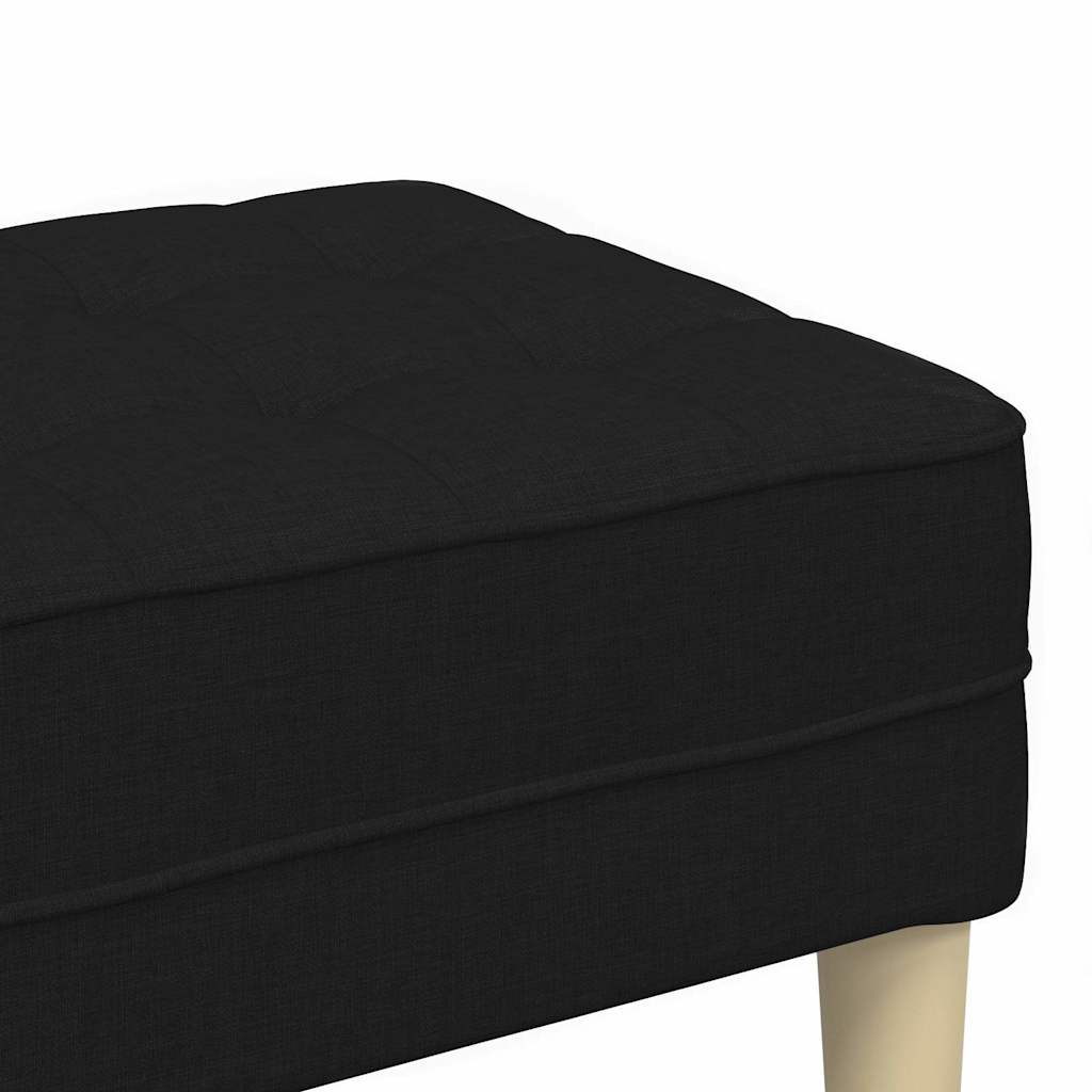 pad párnával Fekete 113 x 57 x 39 cm szövet