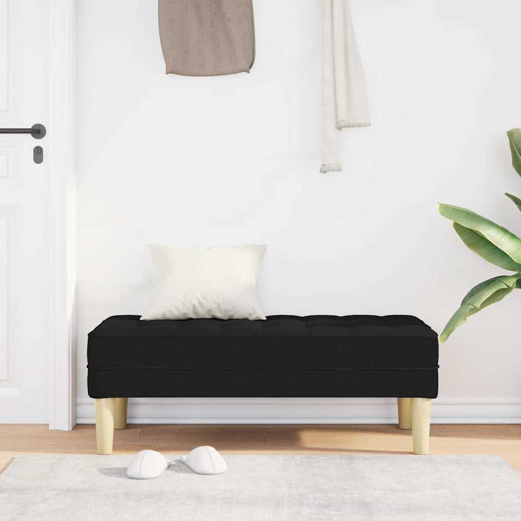 pad párnával Fekete 113 x 57 x 39 cm szövet