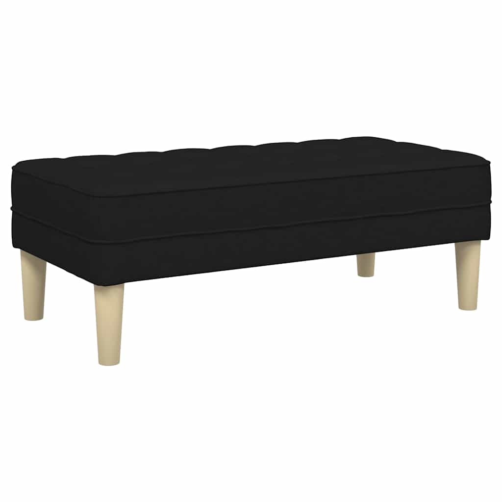 pad párnával Fekete 113 x 57 x 39 cm szövet
