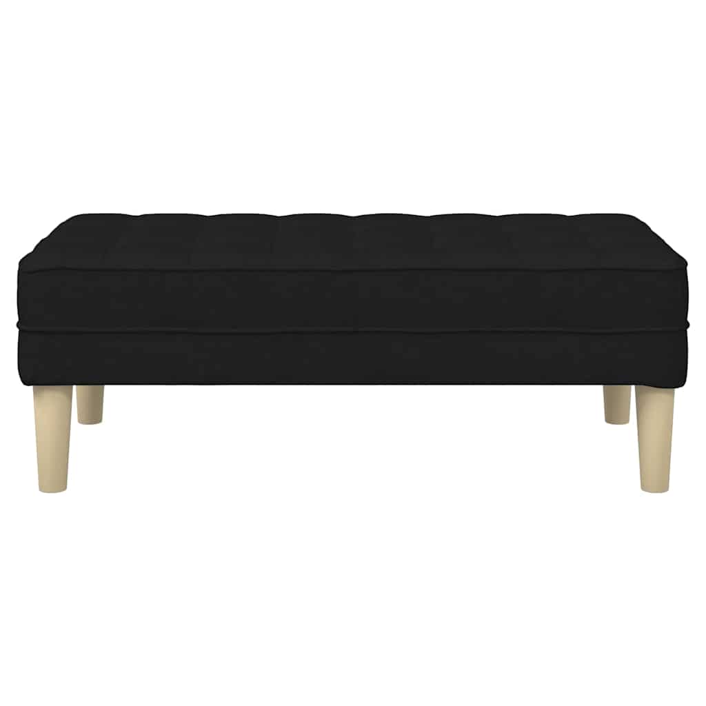 pad párnával Fekete 113 x 57 x 39 cm szövet