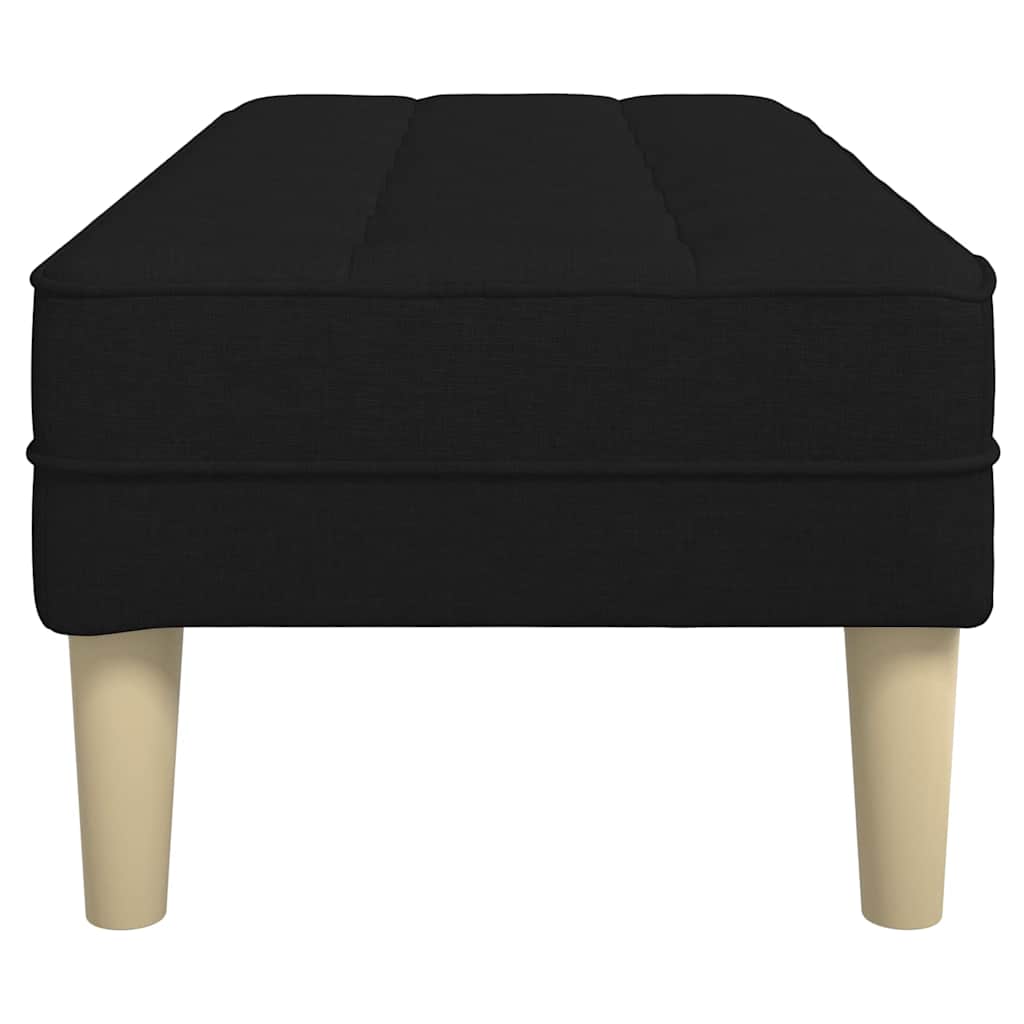 pad párnával Fekete 113 x 57 x 39 cm szövet