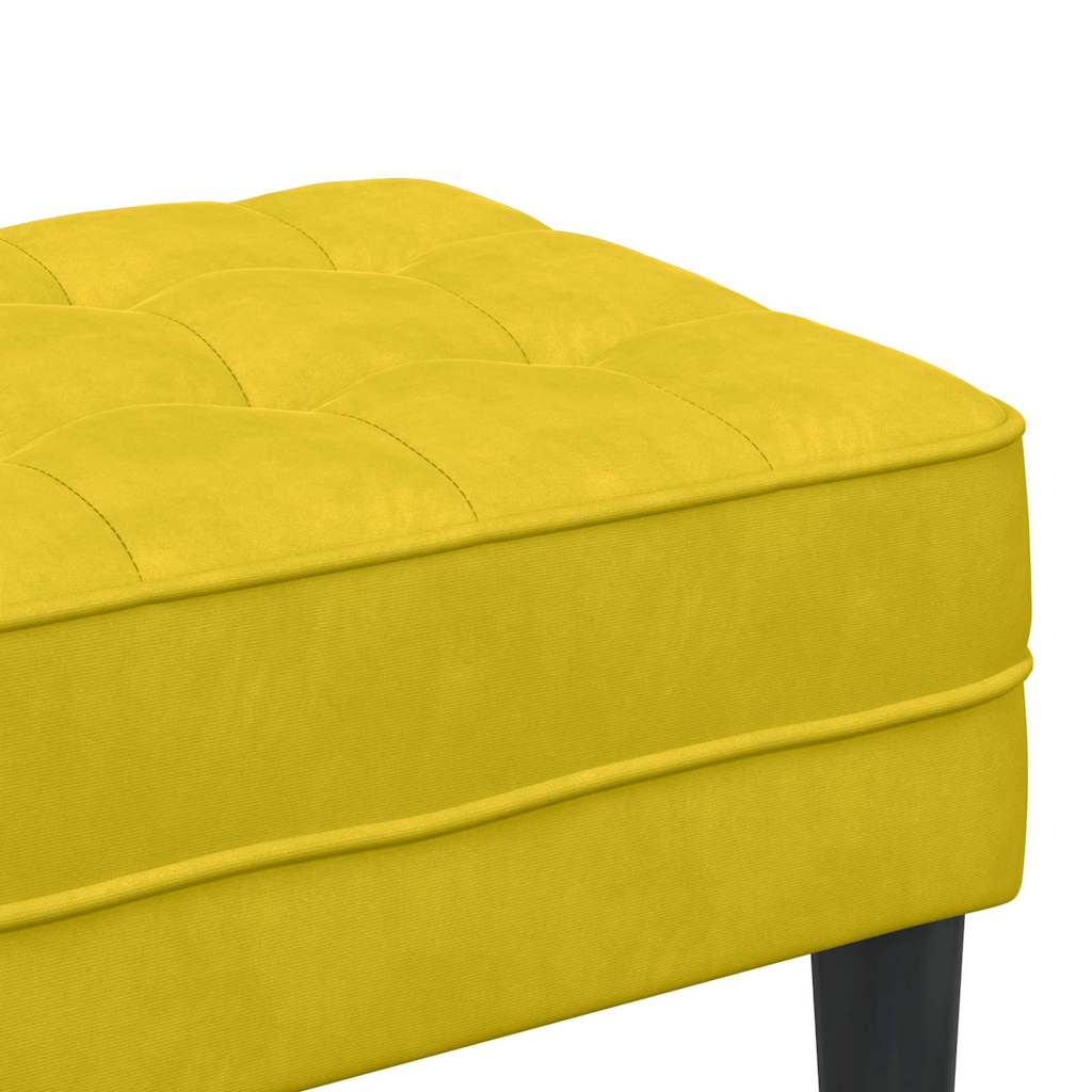 pad párnával Sárga 113 x 57 x 39 cm Bársony