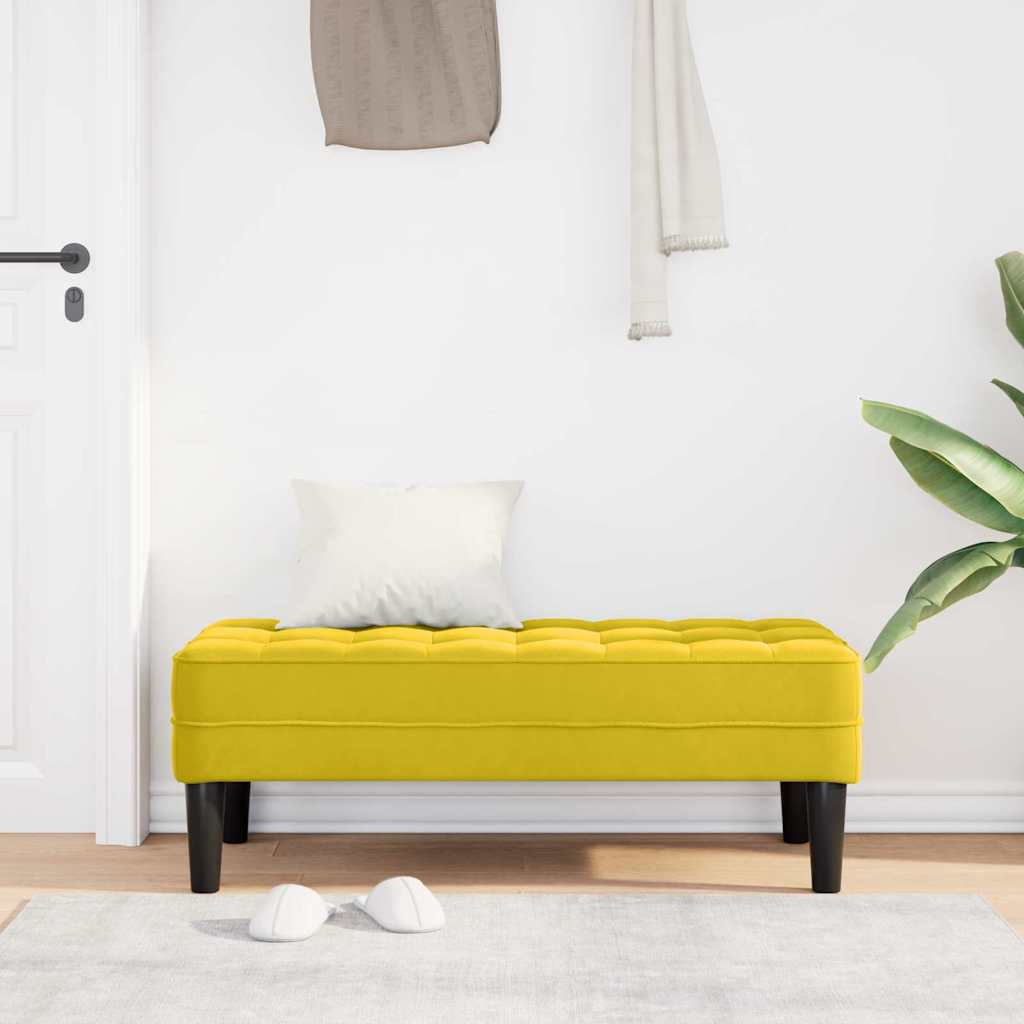 pad párnával Sárga 113 x 57 x 39 cm Bársony