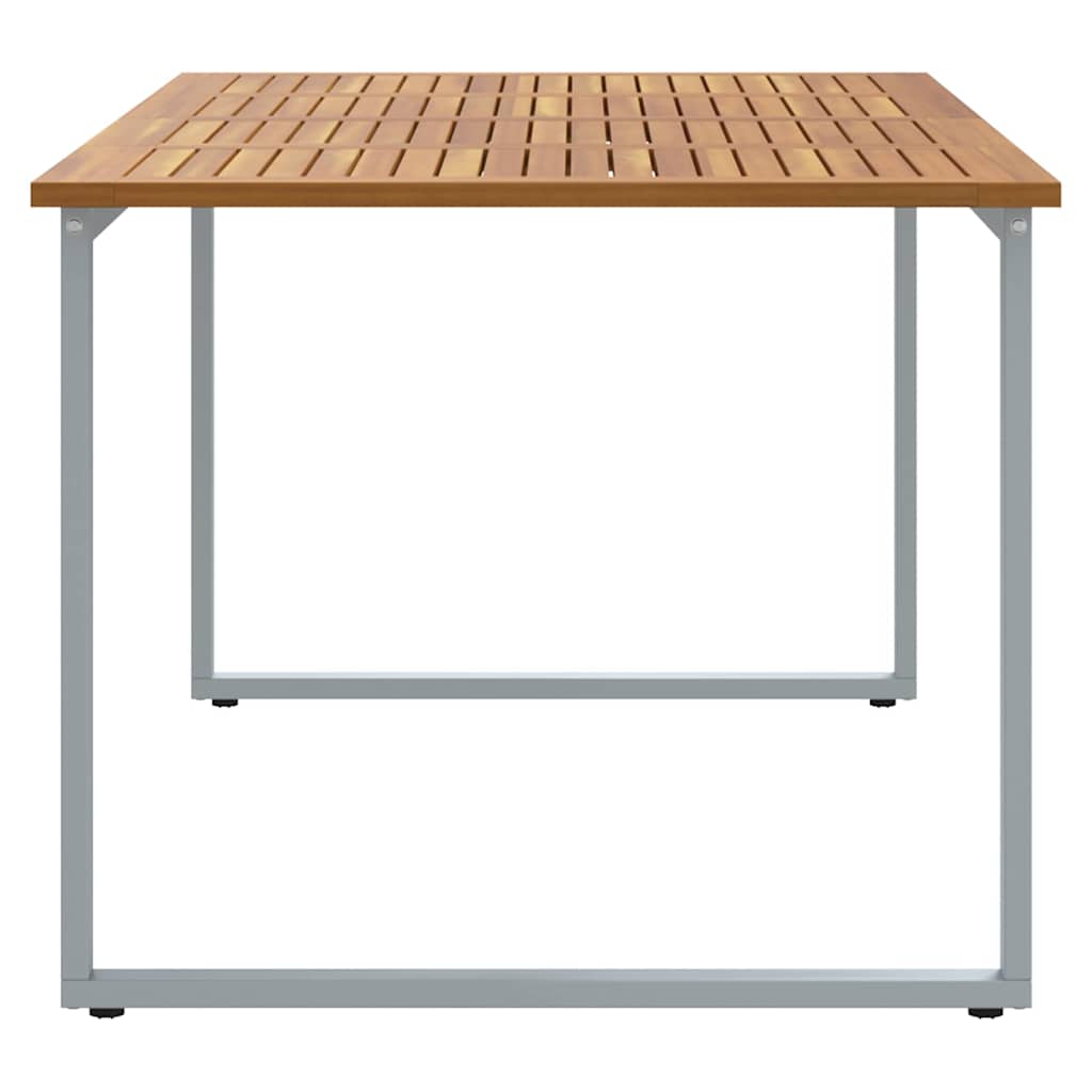 Kerti Étkezőasztal Szürke 180 x 90 x 75 cm Tömör Akácfa