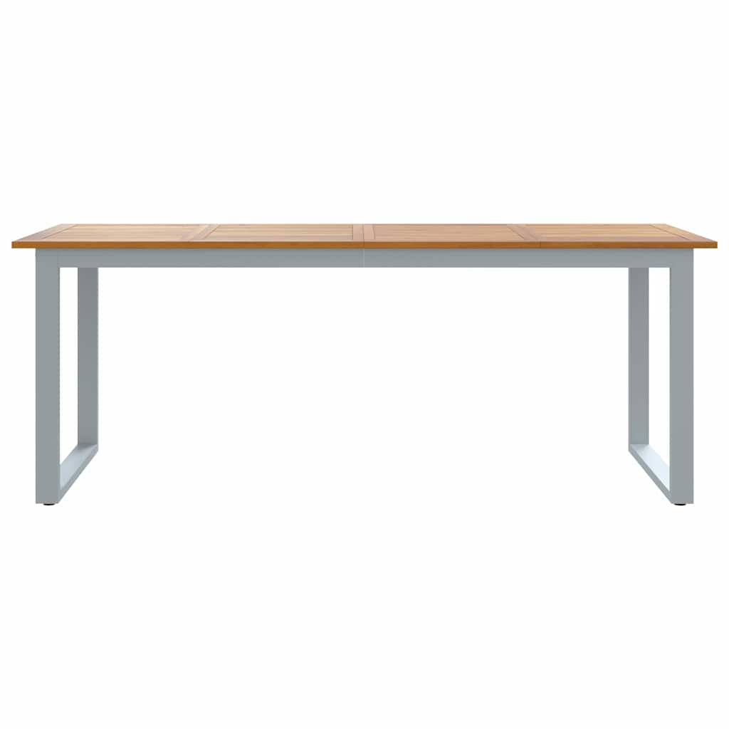 Kerti Étkezőasztal Szürke 200 x 90 x 75 cm Tömör Akácfa