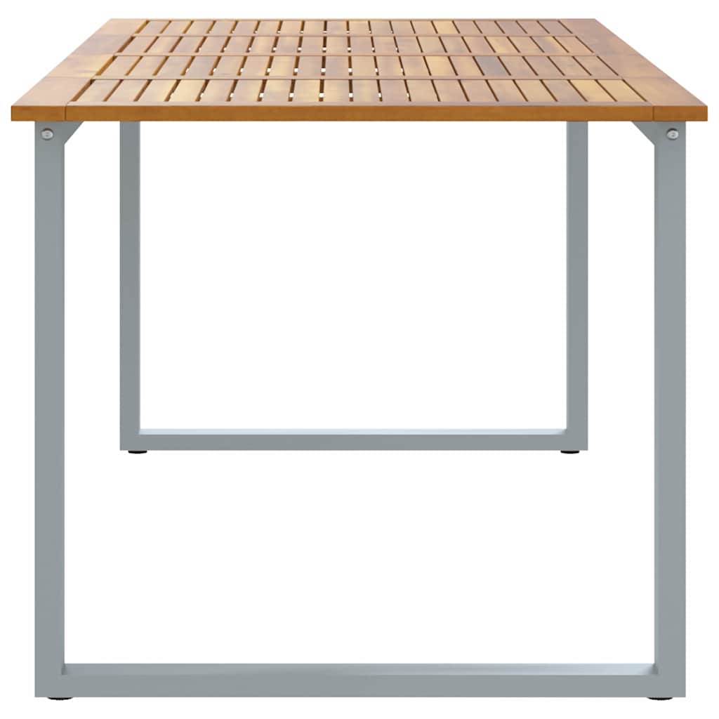 Kerti Étkezőasztal Szürke 200 x 90 x 75 cm Tömör Akácfa