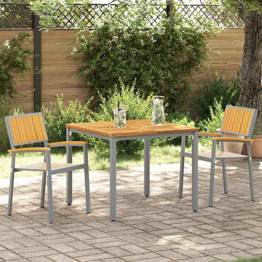 Összecsukható Szék 2 pcs Barna 56 x 57 x 87 cm Tömör Akácfa
