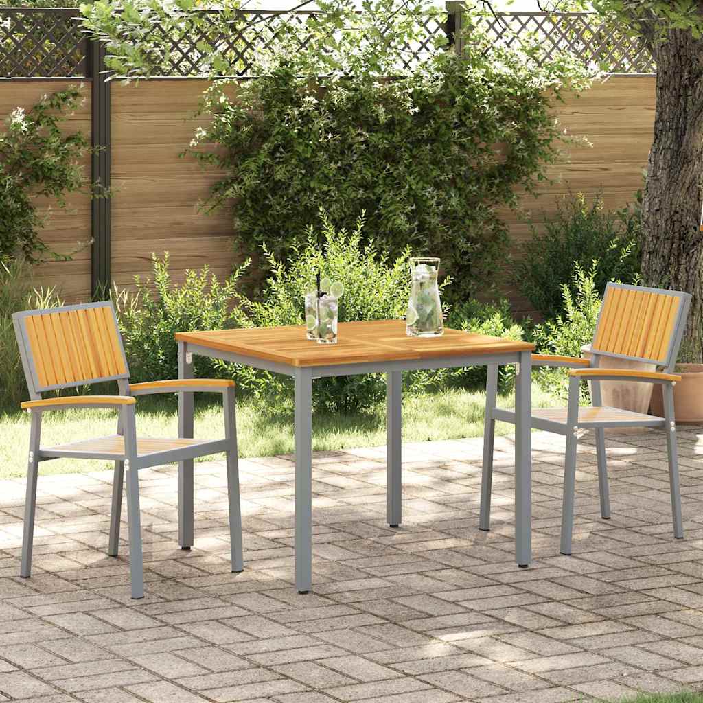 Összecsukható Szék 2 pcs Barna 56 x 57 x 87 cm Tömör Akácfa