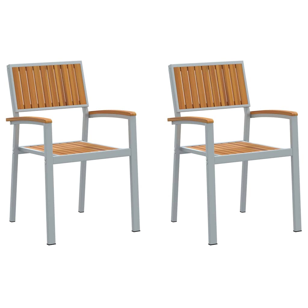 Összecsukható Szék 2 pcs Barna 56 x 57 x 87 cm Tömör Akácfa