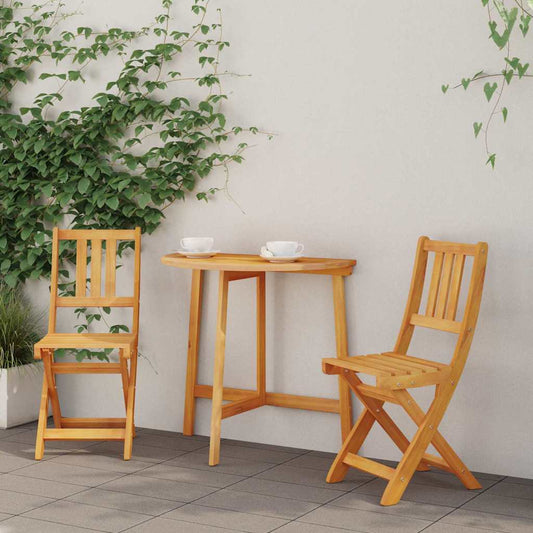 Kültéri bistro székek párnával 2 pcs Tömör Akácfa
