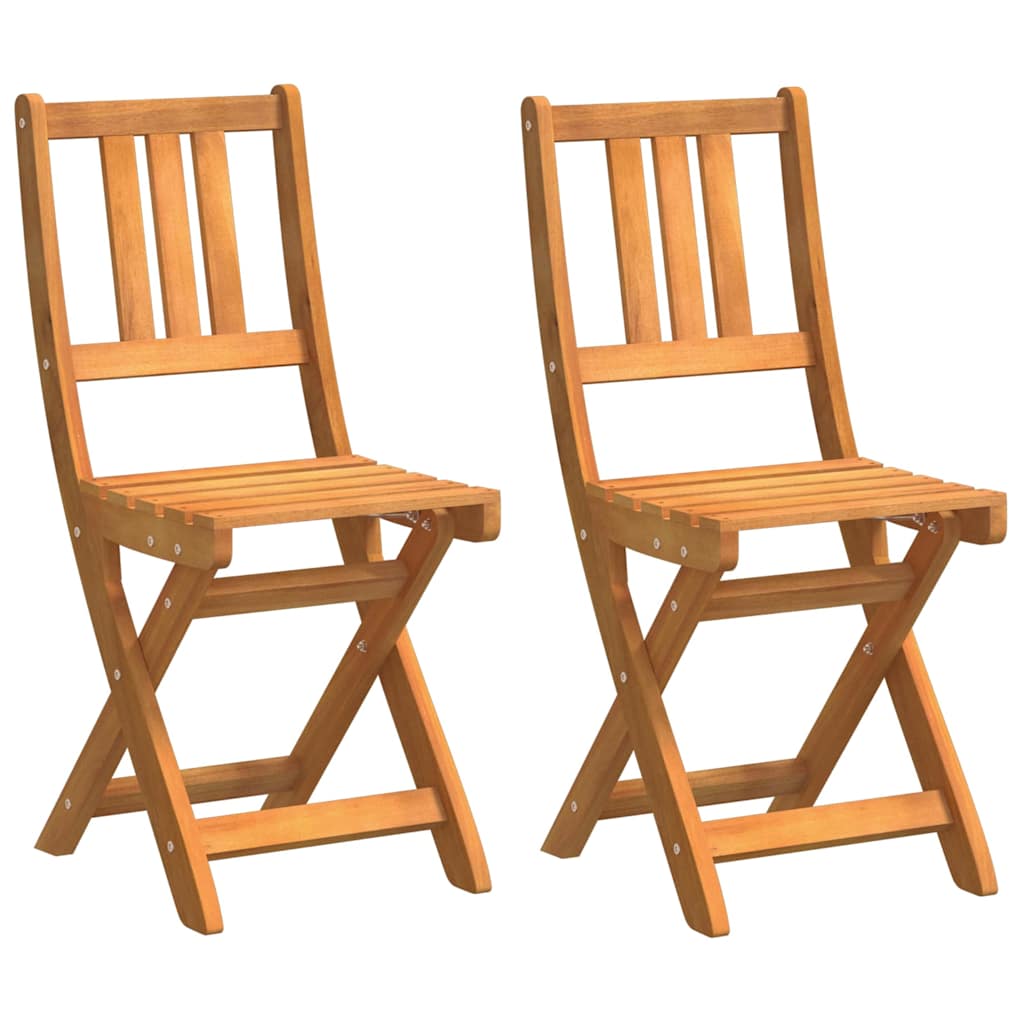 Kültéri bistro székek párnával 2 pcs Tömör Akácfa
