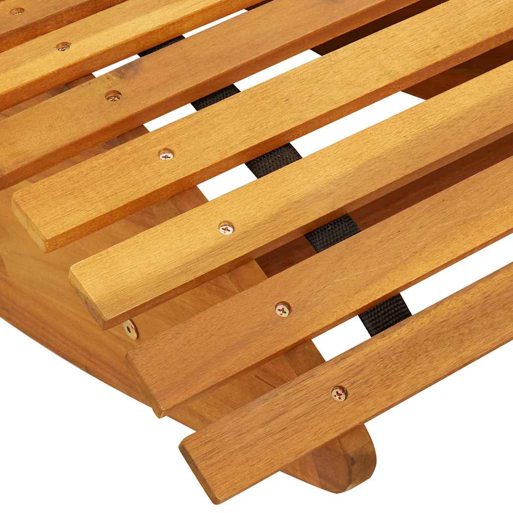 Fekvőszék 2-személy 2 pcs Barna 154 x 60 x 74 cm Tömör Akácfa