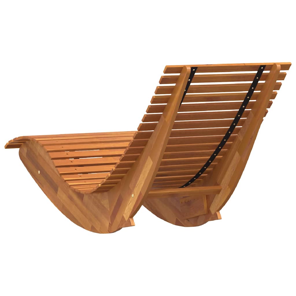 Fekvőszék 2-személy 2 pcs Barna 154 x 60 x 74 cm Tömör Akácfa