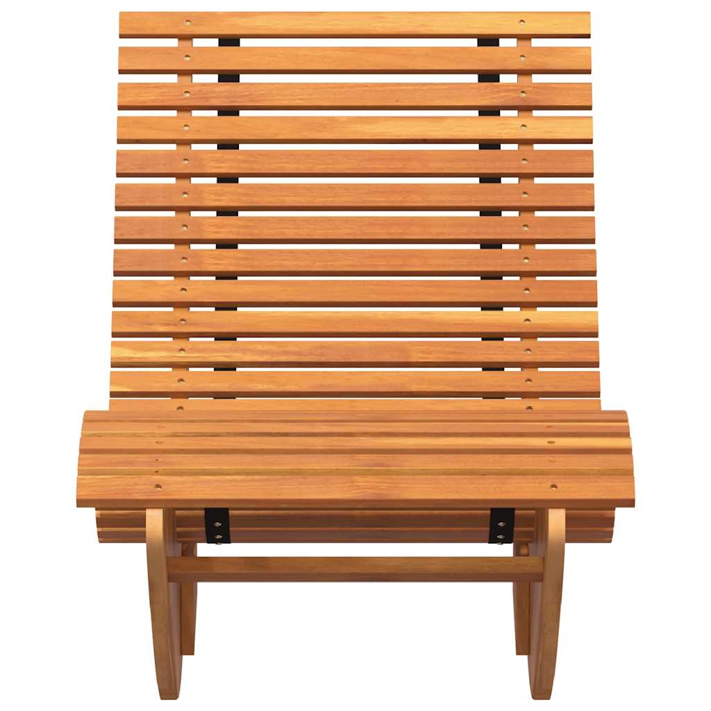 Fekvőszék 2-személy 2 pcs Barna 154 x 60 x 74 cm Tömör Akácfa