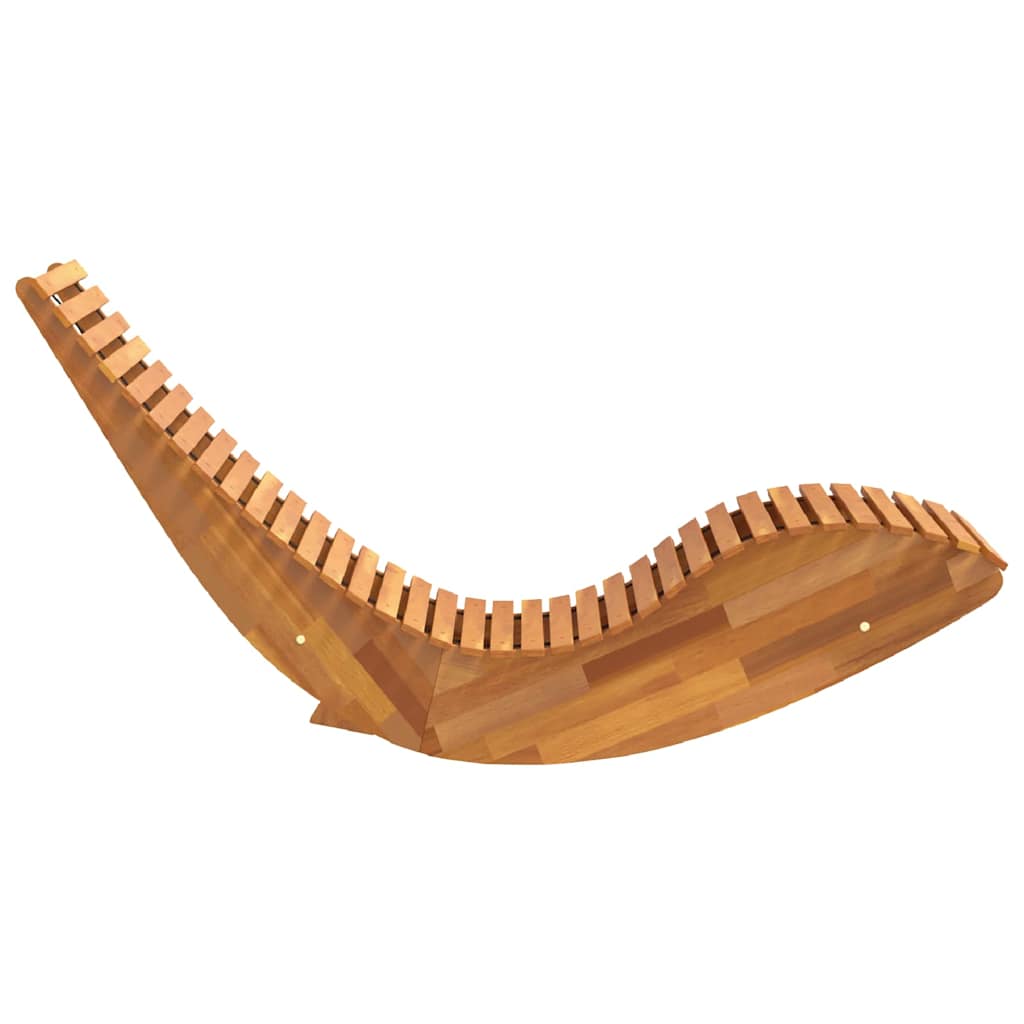 Fekvőszék 2-személy 2 pcs Barna 154 x 60 x 74 cm Tömör Akácfa