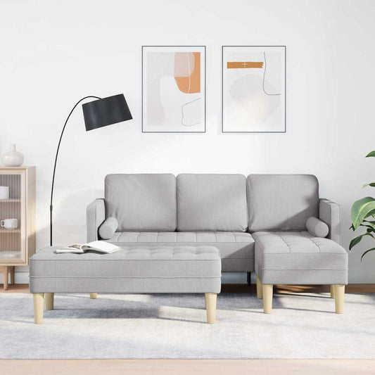 Kanapé Szett 2 pcs Felhőszürke 173 x 131 x 67 cm Poliészter