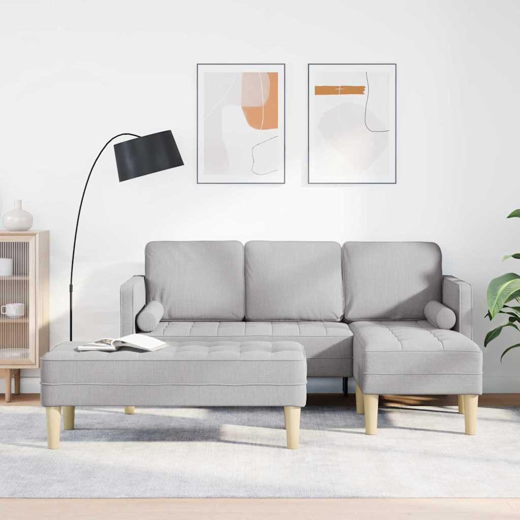 Kanapé Szett 2 pcs Felhőszürke 173 x 131 x 67 cm Poliészter