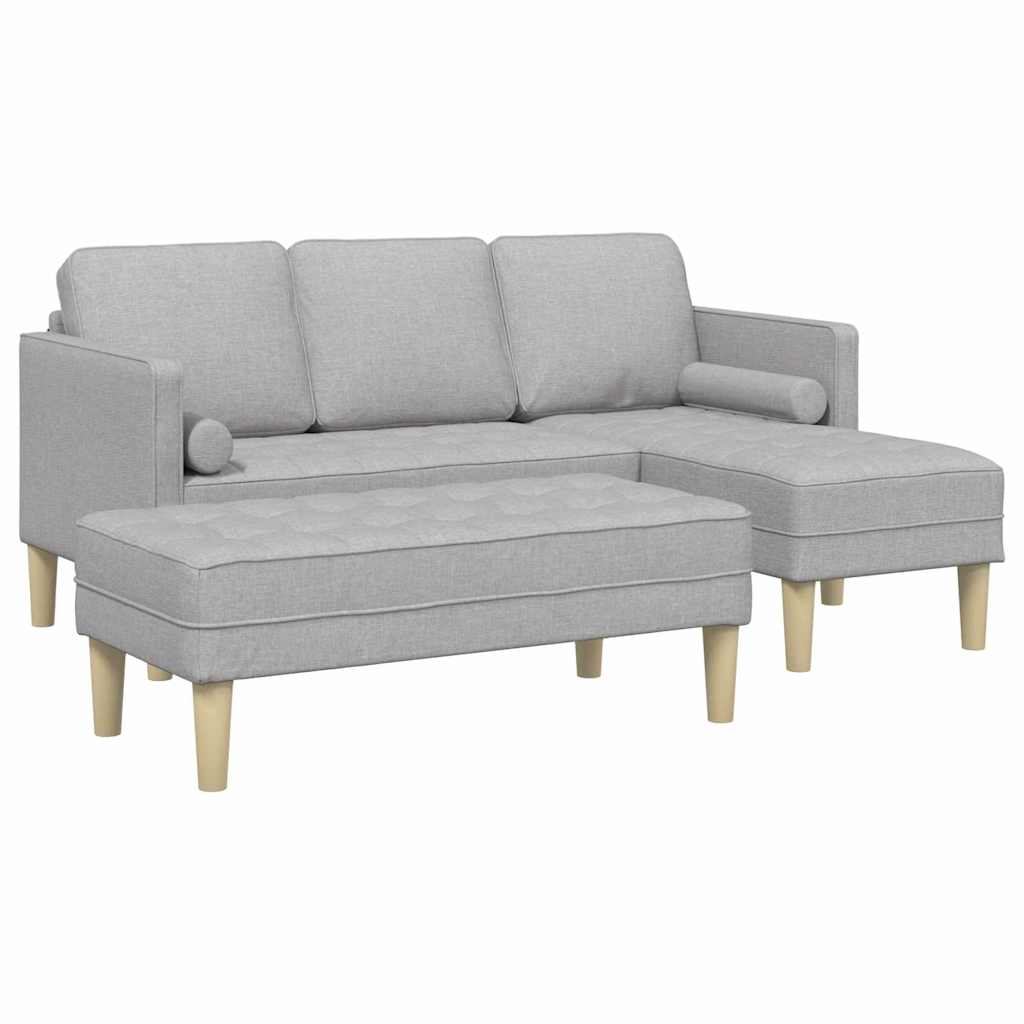 Kanapé Szett 2 pcs Felhőszürke 173 x 131 x 67 cm Poliészter