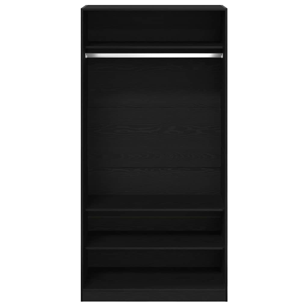 Ruhásszekrény Fekete tölgy 100 x 50 x 200 cm Szerelt Fa